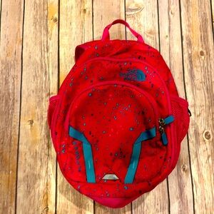 The north face child toddler sized backpack pink and blue